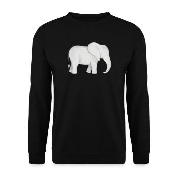 Elephant Baby - Unisex Sweatshirt - black - Front - Alina (178cm) & Michal (187cm)