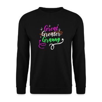 Grandmother Grandma Saying Superoma Pensioner Old Woman - Unisex Sweatshirt - black - Front - Alina (178cm) & Michal (187cm)