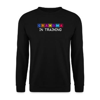 Oma Humorvoll Ruhestan Statement Großmutter - Unisex Pullover - Schwarz - Vorne - Alina (178cm) & Michal (187cm)