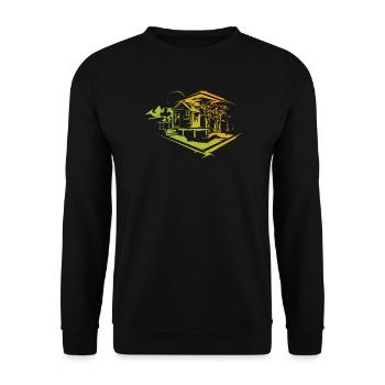 Natur Farben Symbol Logo icon Haus Design Park - Unisex Pullover - Schwarz - Vorne - Alina (178cm) & Michal (187cm)