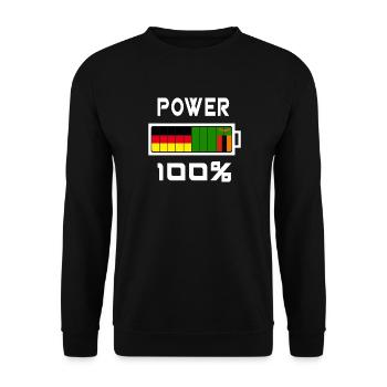 Deutschland und Sambia Power 100% - Unisex Pullover - Schwarz - Vorne - Alina (178cm) & Michal (187cm)