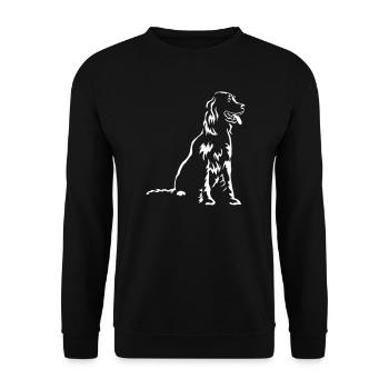 Gordon Setter "Black Edition" - Unisex Sweatshirt - black - Front - Alina (178cm) & Michal (187cm)