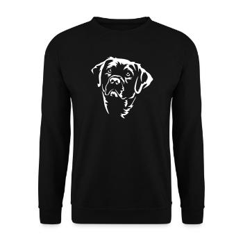 Labrador Head "Black Edition" - Unisex Sweatshirt - black - Front - Alina (178cm) & Michal (187cm)