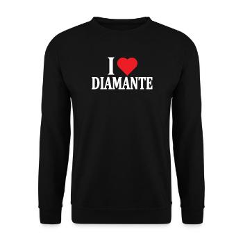 t-shirt I love Diamond t-shirt gift idea - Unisex Sweatshirt - black - Front - Alina (178cm) & Michal (187cm)