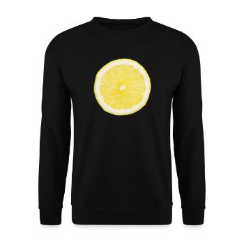 Demi-citron - Sweat-shirt Unisexe - noir - Devant - Alina (178cm) & Michal (187cm)