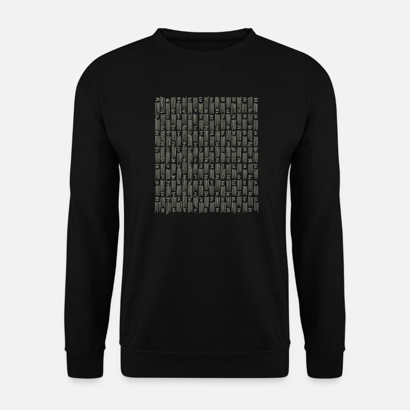 Pattern - Khaki - Unisex Sweatshirt - black