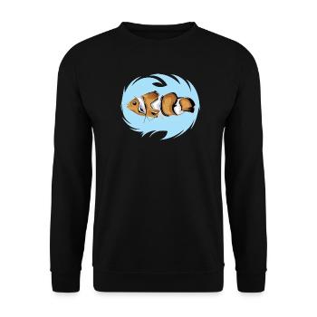 Clownfisch Symbol Logo icon Farben Illustration - Unisex Pullover - Schwarz - Vorne - Alina (178cm) & Michal (187cm)