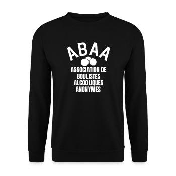 pétanque, fan de pétanque, bouliste - Sweat-shirt Unisexe - noir - Devant - Alina (178cm) & Michal (187cm)
