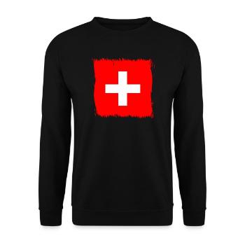 Switzerland Swiss Flag Flag Gift - Unisex Sweatshirt - black - Front - Alina (178cm) & Michal (187cm)