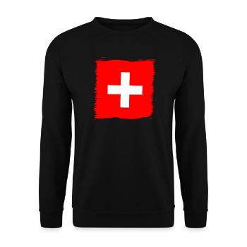 Switzerland Swiss Flag Flag Gift - Unisex Sweatshirt - black - Front - Alina (178cm) & Michal (187cm)