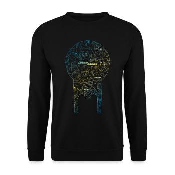 Star Trek Lower Decks USS Cerritos Logo - Unisex Sweatshirt - black - Front - Alina (178cm) & Michal (187cm)