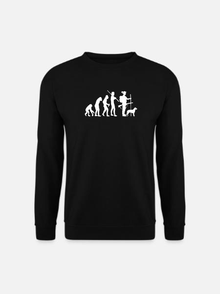 Evolution des Jägers - Unisex Pullover - Schwarz