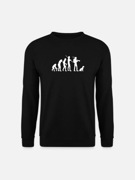 Evolution der Jägerin - Unisex Pullover - Schwarz