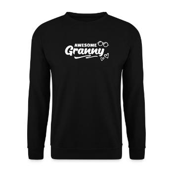 Cool Oma Statement Großmutter Großmama Brille - Unisex Pullover - Schwarz - Vorne - Alina (178cm) & Michal (187cm)
