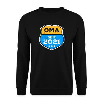 Seniorin Oma Großmutter Statement Ruhestand - Unisex Pullover - Schwarz - Vorne - Alina (178cm) & Michal (187cm)