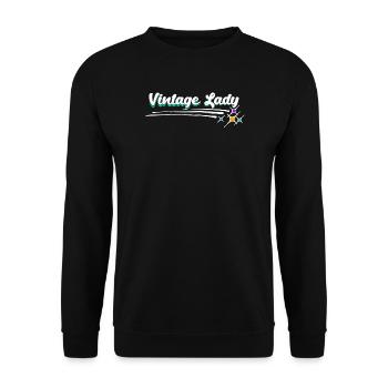 Old Woman Grandmother Grandma Vintage Statement - Unisex Sweatshirt - black - Front - Alina (178cm) & Michal (187cm)