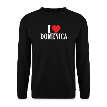 t-shirt J’adore l’idée cadeau t-shirt du dimanche - Sweat-shirt Unisexe - noir - Devant - Alina (178cm) & Michal (187cm)