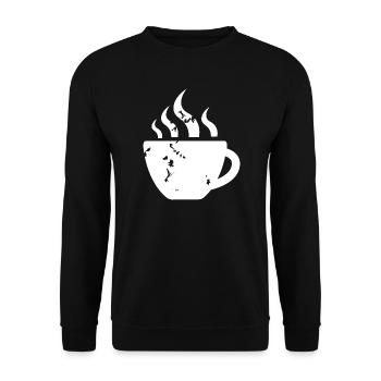 coffee coffee mug retro vintage café icon icon - Unisex Sweatshirt - black - Front - Alina (178cm) & Michal (187cm)
