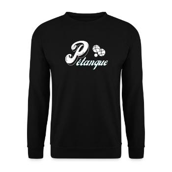 pétanque, fan de pétanque, bouliste - Sweat-shirt Unisexe - noir - Devant - Alina (178cm) & Michal (187cm)