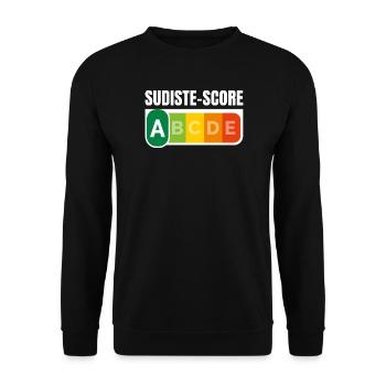 SUDISTE SCORE - Humour noir - Sweat-shirt Unisexe - noir - Devant - Alina (178cm) & Michal (187cm)