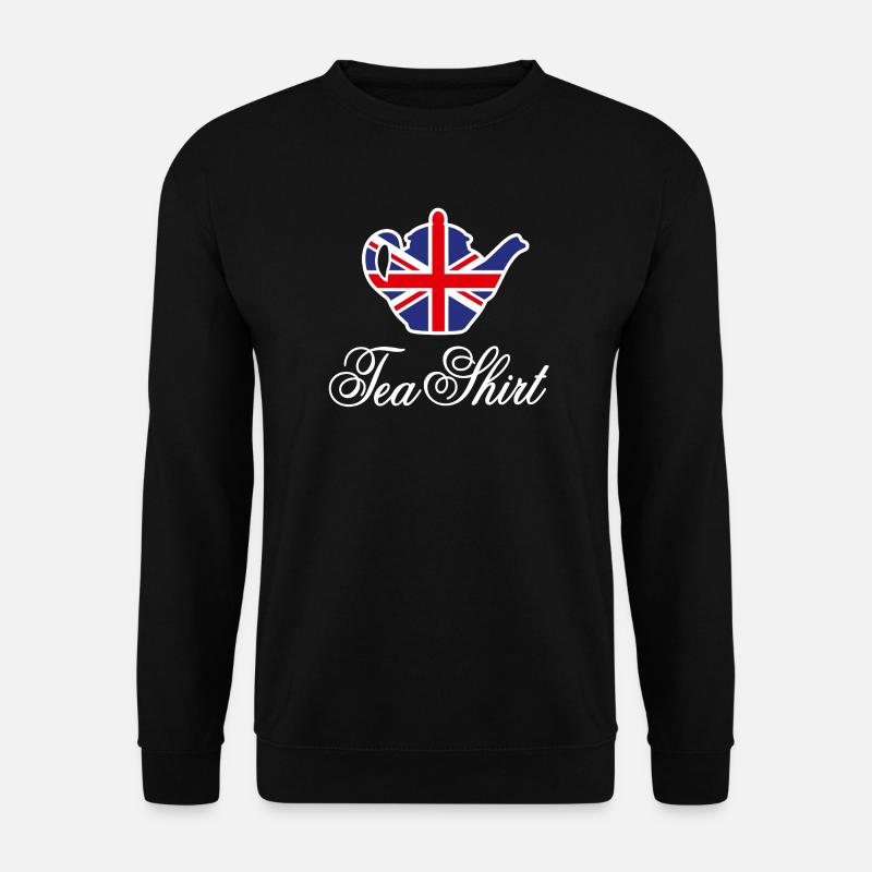 Tea Shirt Union Jack Flagge Tee Wortspiel Britisch - Unisex Pullover - Schwarz