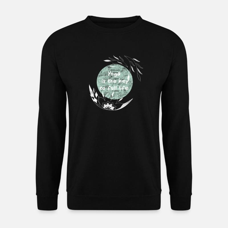 Yoga Schlüssel zum vollen Leben - Unisex Pullover - Schwarz