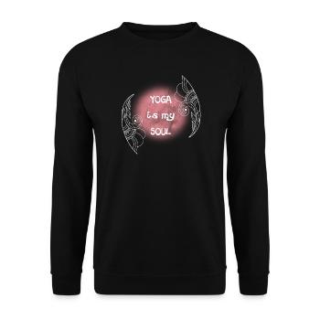 Le yoga est mon cercle d’âme - Sweat-shirt Unisexe - noir - Devant - Alina (178cm) & Michal (187cm)