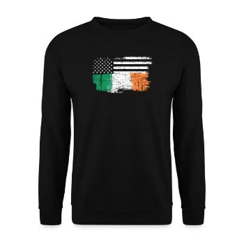 Drapeau irlandais avec étoiles - Sweat-shirt Unisexe - noir - Devant - Alina (178cm) & Michal (187cm)