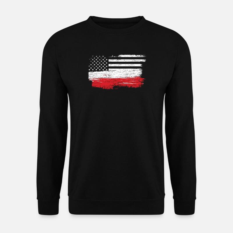 Brushed U.S. Flag Art - Unisex Sweatshirt - black