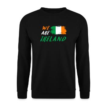 Nous sommes la conception des drapeaux d'Irlande - Sweat-shirt Unisexe - noir - Devant - Alina (178cm) & Michal (187cm)