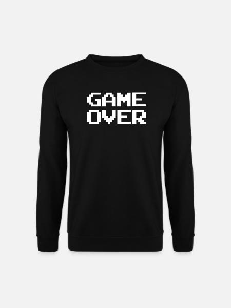 Abstract Color Explosion on Streetwear Game Over - Unisex Sweatshirt - black