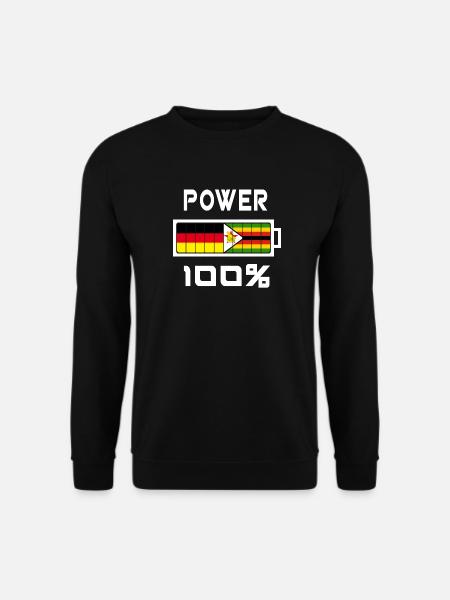 100 Power Deutschland Simbabwe - Unisex Pullover - Schwarz