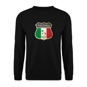 Pozzuoli Italien Wappen Flaggen Design - Unisex Pullover - Schwarz - Vorne - Alina (178cm) & Michal (187cm)