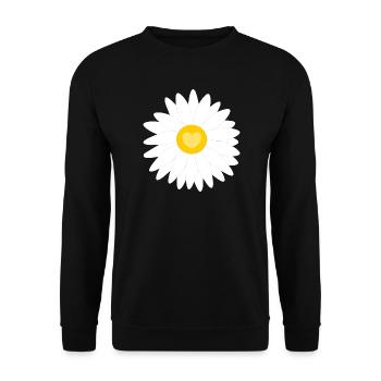 Blume weiß weiße Blumen Geschenk Muttertag Mutter - Unisex Pullover - Schwarz - Vorne - Alina (178cm) & Michal (187cm)