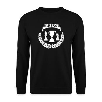 Chess cup white - Unisex Sweatshirt - black - Front - Alina (178cm) & Michal (187cm)