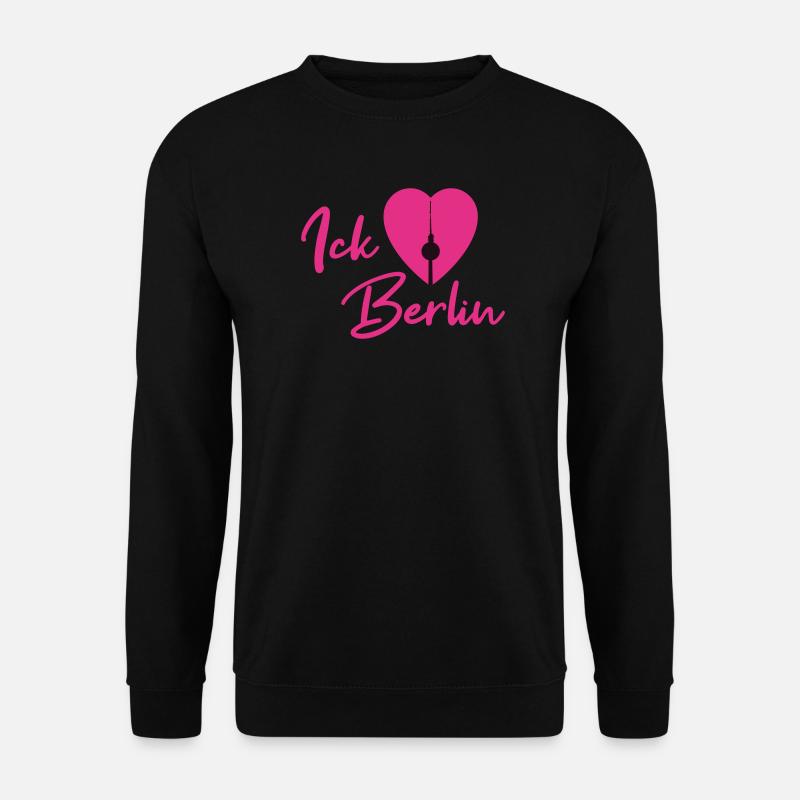 Ich liebe Berlin - Schriftzug - Unisex Pullover - Schwarz