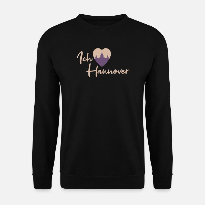 Ich liebe Hannover - Schriftzug - Unisex Pullover - Schwarz