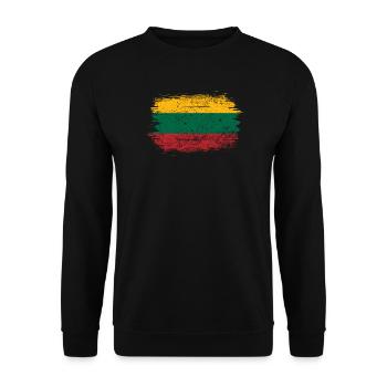 Coup de pinceau Pan-Drapeau vibrant - Sweat-shirt Unisexe - noir - Devant - Alina (178cm) & Michal (187cm)
