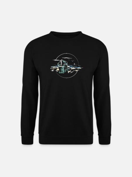 Strandkorb Ostsee Strand Sand Meer Symbol Icon - Unisex Pullover - Schwarz