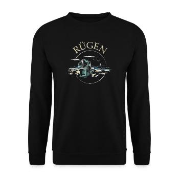 Ostsee Insel Rügen Strandkrob Symbol Illustration - Unisex Pullover - Schwarz - Vorne - Alina (178cm) & Michal (187cm)