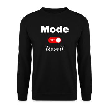 Off work mode - Unisex Sweatshirt - black - Front - Alina (178cm) & Michal (187cm)
