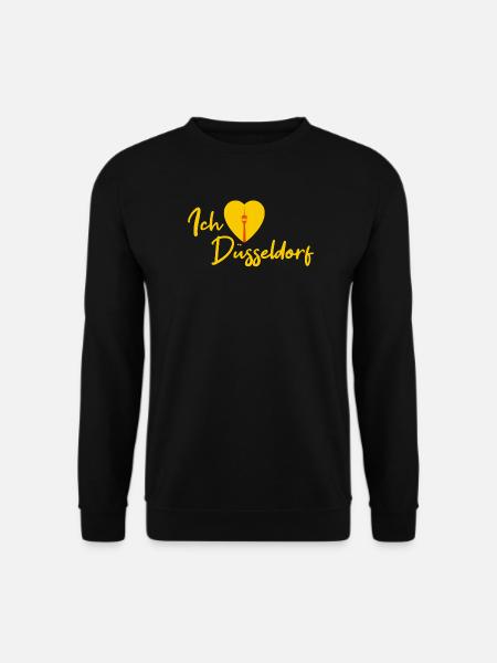 Ich liebe Düsseldorf - Schriftzug - Unisex Pullover - Schwarz