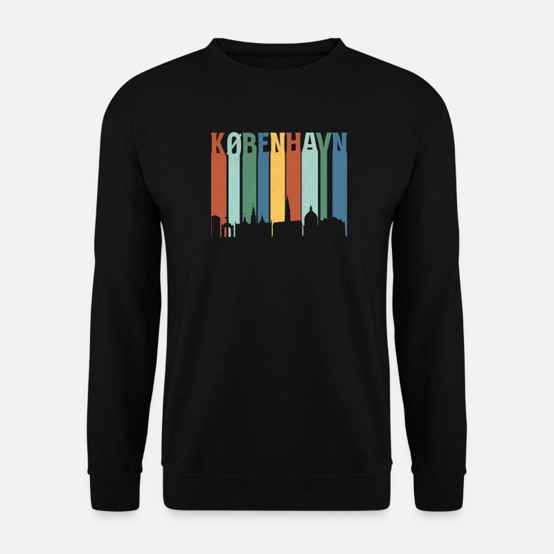København Neon Skyline Pattern - Sweat-shirt Unisexe - noir