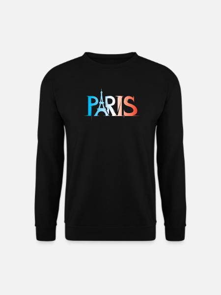 Paris Farben Symbol Eiffelturm Illustration Icon - Unisex Pullover - Schwarz