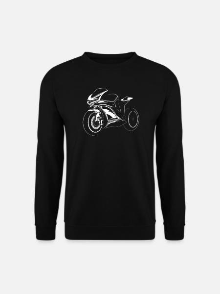 Motorrad Rennen Symbol Illustration Symbol Icon - Unisex Pullover - Schwarz