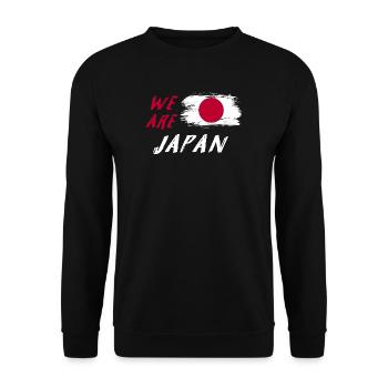 Nous sommes la conception des drapeaux du Japon - Sweat-shirt Unisexe - noir - Devant - Alina (178cm) & Michal (187cm)