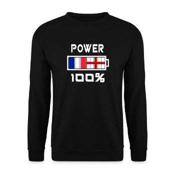 L'Angleterre et la France sont au pouvoir - Sweat-shirt Unisexe - noir - Devant - Alina (178cm) & Michal (187cm)