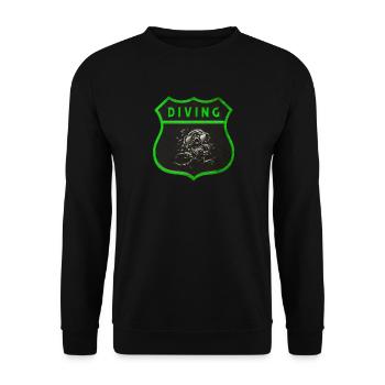 Motif Diver Crest - Sweat-shirt Unisexe - noir - Devant - Alina (178cm) & Michal (187cm)