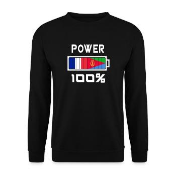 Eritrea und Frankreich sind an der Macht - Unisex Pullover - Schwarz - Vorne - Alina (178cm) & Michal (187cm)