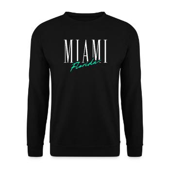Miami Florida - Unisex Pullover - Schwarz - Vorne - Alina (178cm) & Michal (187cm)